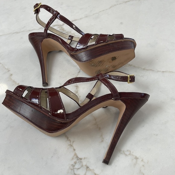 Colin Stuart Platform Sandal brown Patent - Picture 5 of 5